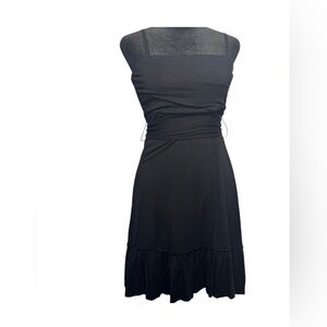 Elegant Free People Black Mini Dress with Ruffle Bottom Size S adj Straps